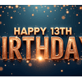 thumbnail image 4 of Glitter Design Happy 13th Birthday Party Banner Gold Letters for Teen Celebration Event Backdrop Decorations, 4 of 8