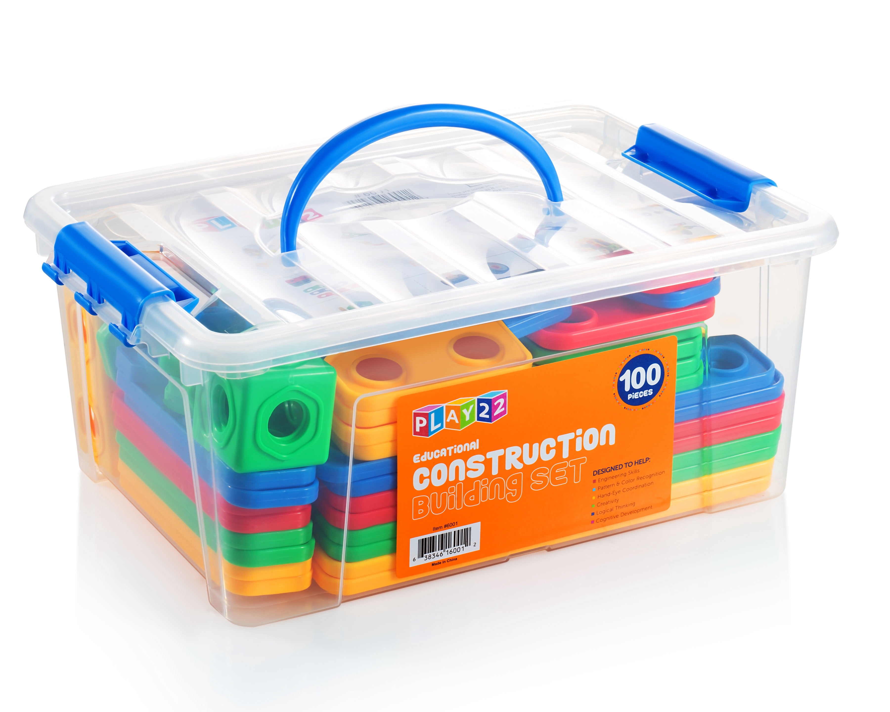 Building Blocks 100 Set - Building Toys Gift for Boys & Girls - STEM Educational Fun Toy Set, Ages 3 Years and Up - Original - By Play22