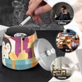 thumbnail image 6 of Snowman Penguins Gifts Ashtray with Lid Cigarette Ashtray Stainless Steel Ash Tray Ash Holder for Home Outdoor, 6 of 7
