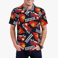 thumbnail image 1 of Balery Fire Rescue With Red Helmet And Truck Camisa Polo de Hombre con Estampado, de Manga Corta y Tejido Medio, Camisa Tipo Golf Polo-4X-Large, 1 of 6