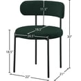 thumbnail image 6 of Maklaine Contemporary Green Boucle Fabric Dining Chair (Set of 4), 6 of 10