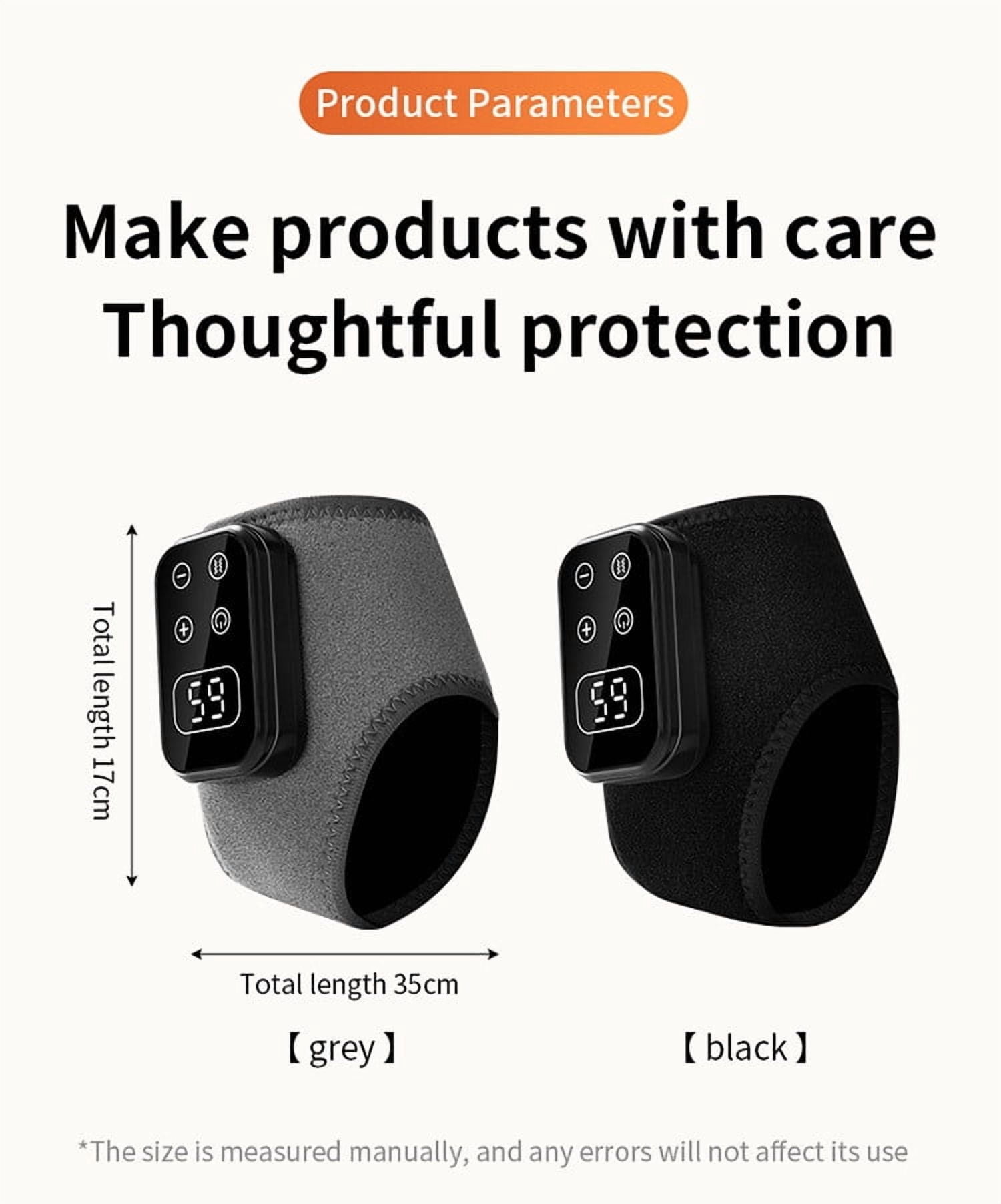 Viflosae Foot Massager Wireless Portable Foot Ankle Massager 3 Speed 5 Temp USB Recharge Heat Compression Shiatsu Vibration Kneading for Foot Pain and Circulation for Home Work Travel