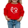 thumbnail image 5 of Gelikeya Toddler Kids Girls Sweatshirts Valentine's Day Fashion Cute Shirts Long Sleeve Round Neck Pullover Tops 2-9Y #05 Red & 2-3 Years, 5 of 5
