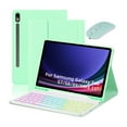 thumbnail image 1 of 7-Color Backlit Bluetooth Keyboard & Mouse Combo with Protective Case for Samsung Galaxy Tab S7/S8/S9 11-inch & S9 FE 10.9-inch – Detachable Rechargeable Keyboard, Multi-Angle Stand, Pen Slot,, 1 of 7