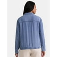 thumbnail image 2 of Time and Tru Women's Chambray Utility Jacket, Sizes XS-XXXL, 2 of 5