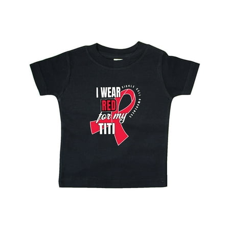 

Inktastic Sickle Cell Awareness I Wear Red For My Titi Gift Baby Boy or Baby Girl T-Shirt
