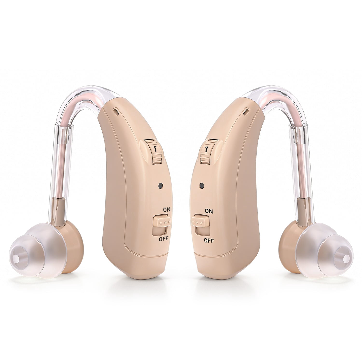 ELCTRTICI Rechargeable Hearing Aids for Seniors, Digital Hearing Aids for Ears, Pair, VHP-1721, Beige