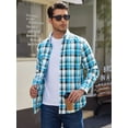 thumbnail image 6 of sogami Men's Plaid Button Up Cotton Long Sleeve Shirts Big & tall Gingham Shirt, 6 of 9