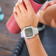 TIME TIMER Watch — Visual 12-Hour or 24-Hour Analog and Digital Timer (Artic White, Small) 