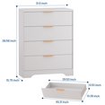 thumbnail image 2 of Danolapsi 4 Drawer Fluted Dresser for Bedroom, 38.6" Tall Modern Dresser with Gold Metal Handles, Wide Chest of Drawers for Living Room, Hallway, Closet, 2 of 8