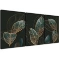 thumbnail image 1 of Abstract Wall Art Flowers Canvas Plants Green Leaf Pictures Prints Contemporary Minimalism Abstract Poster Artwork for Bedroom Bathroom Living Room Wall Decor Ready to Hang [36''''W x 16''''H], 1 of 5
