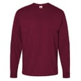 thumbnail image 5 of Hanes Essential-T Men's Long Sleeve T-Shirt | Soft Crew Neck 100 Cotton Tee, Athletic Cardinal, L, 5 oz, 5 of 5