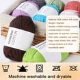 thumbnail image 2 of Colorful Crochet Yarn, Vibrant Artistic Crochet Thread Yarn for Beginners Knitting Projects,Yarn for Crocheting Washable Knitting Yarn, 8x50g, 2 of 6