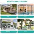 thumbnail image 6 of Pro Space 50" x 82" Outdoor Curtain Panels Patio Privacy Screen Blackout UV Ray Protected Waterproof Outdoor Drape Front Porch (2 Panel - Ivory), 6 of 7