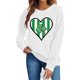 thumbnail image 5 of Suéteres de Manga Larga de Mujer con Cuello Redondo Impreso Suelto Casual para la Fiesta Del Día de San Patricio Y el Uso Diario, 5 of 6