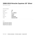thumbnail image 3 of 2008-2010 Porsche Cayenne 18" Silver OEM Factory Wheel Rim 955362136409A1, 3 of 3