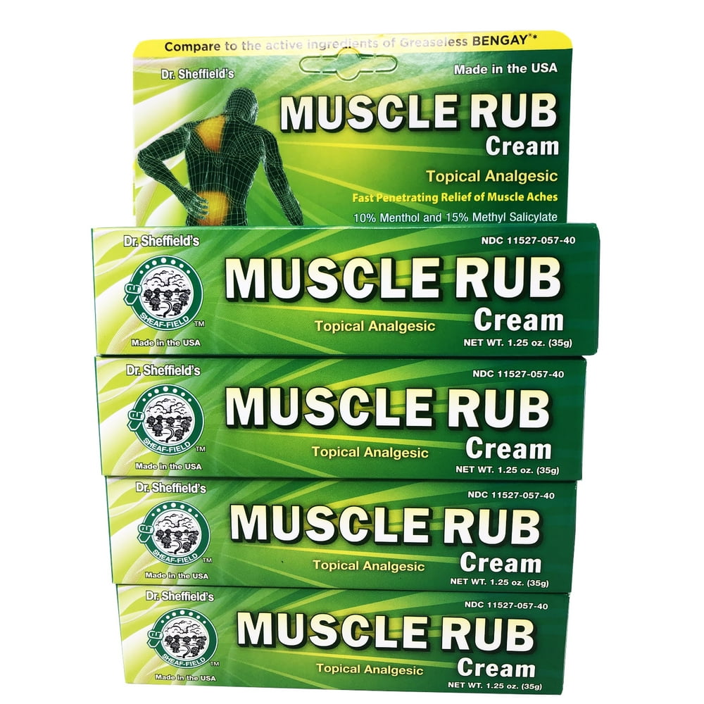 Dr. Sheffield's Muscle Rub Cream 1.25 oz Each Pack Of 4