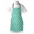 thumbnail image 4 of Pineapple Apron, Abstract Summer Pattern with Exotic Fruit and Minimal Ornaments, Unisex Kitchen Bib with Adjustable Neck for Cooking Gardening, Adult Size, Pale Yellow Turquoise, by Ambesonne, 4 of 4