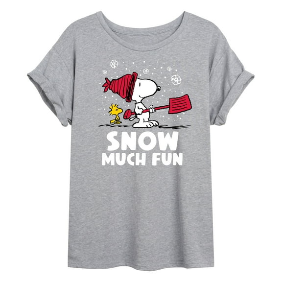 Peanuts - Snow Much Fun - Juniors Ideal Flowy Muscle T-Shirt
