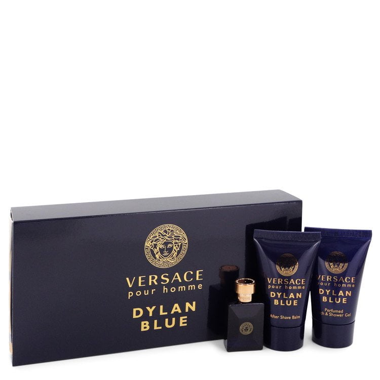 thee aantal Slovenië Versace Pour Homme Dylan Blue by Versace Gift Set -- 0.17 oz Mini EDT + 0.8  oz After Shave Balm + 0.8 oz Shower Gel for Men - Walmart.com