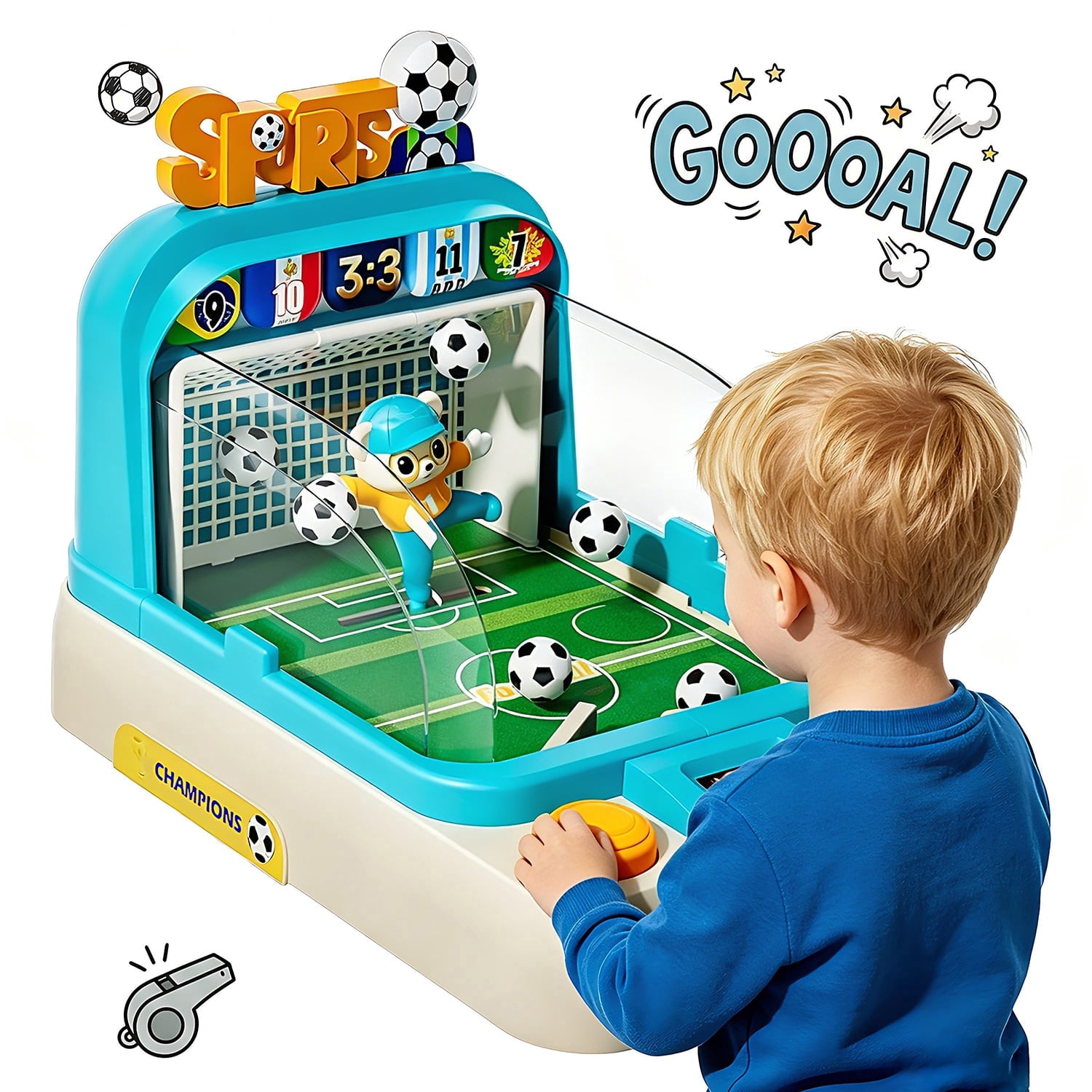 Gymax Kids Christmas Gift 2 In 1 Table Game Air Hockey Foosball