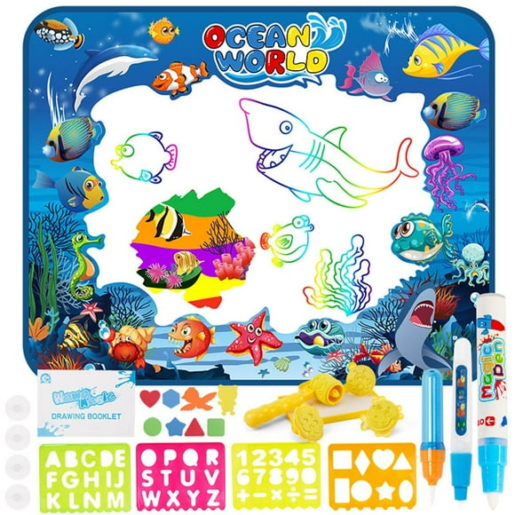 Doodle Mat 100X80Cm Gran Agua Dibujo Mat Juguetes Educativos Regalo De Navidad Para Niños Niños Niñas Cateissary HA046639-01