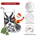 thumbnail image 5 of Yiaed Artistic Black White Peacocks Print Christmas Stockings, Christmas Stockings Hanging Ornaments, Christmas Stockings for Family Christmas Holiday Decorations, 5 of 7