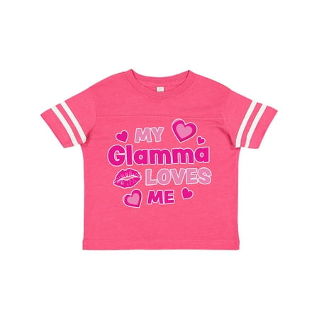 

Inktastic Valentine s Day My Glamma Loves Me Hearts and Lips Gift Toddler Boy or Toddler Girl T-Shirt