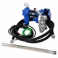 thumbnail image 2 of QXDRAGON 12V 1/4 HP 20GPM Diesel Gasoline Kerosene Fuel Transfer Pump Kit with Nozzle, Blue, 2 of 17