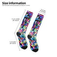 thumbnail image 5 of Bingfone Compression Socks For Women And Men Long Socks For Running Athletic Cycling Nurse-Colorful Tie Dye Stained Glass 2, 5 of 9
