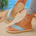 thumbnail image 4 of Rokment Flip Flops Beach Sandals for Women Indoor and Outdoor Waterproof Water Swim Pool Flat Thongs Slippers Casual Dress Slip on Slides Summer Shoes Sky Blue Size 7.5, 4 of 8