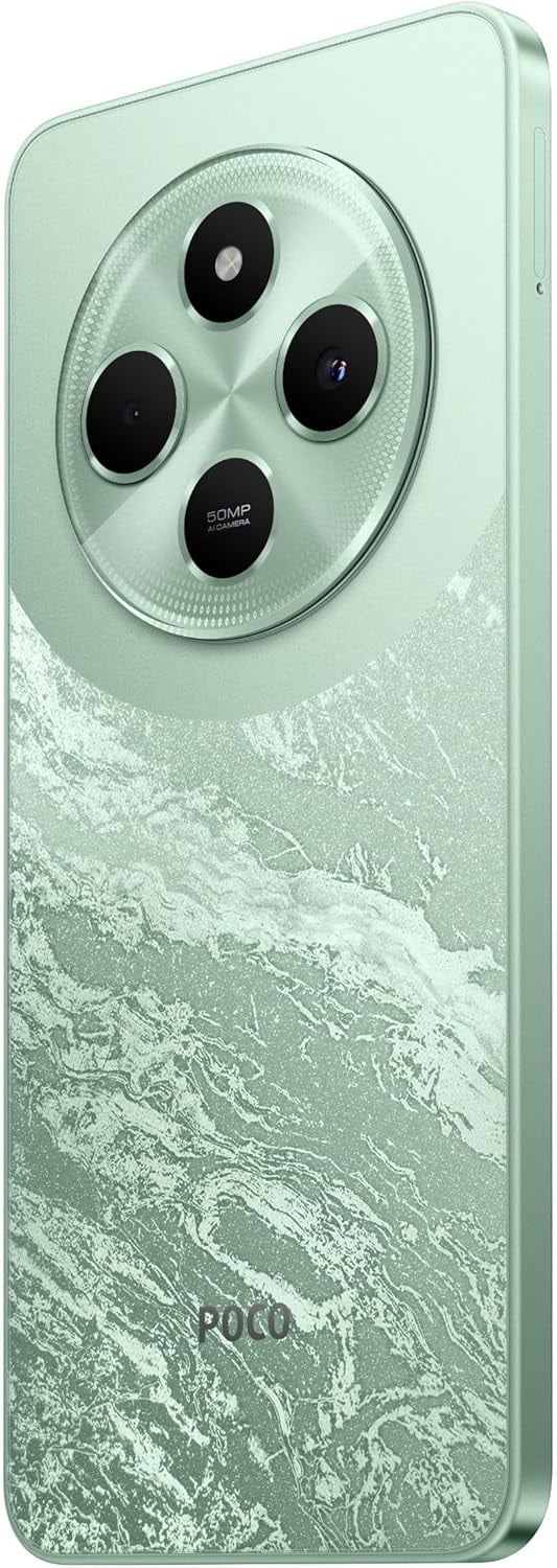 Poco C75 4G LTE GSM (128GB + 6GB) 50MP Triple Camera 6.88" Octa Core (for T-Mobile, Mint, Tello, Metro) Unlocked + (w/Fast 33w Car) (Green)