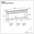 thumbnail image 3 of Simpli Home Acadian 60 inch Wide Solid Wood Transitional Wide Console Sofa Table in Brunette Brown, 3 of 6