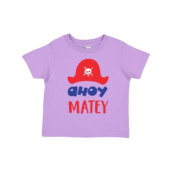 Inktastic Ahoy Matey, Pirate Hat, Skull and Bones, Pirates Boys or Girls Toddler T-Shirt