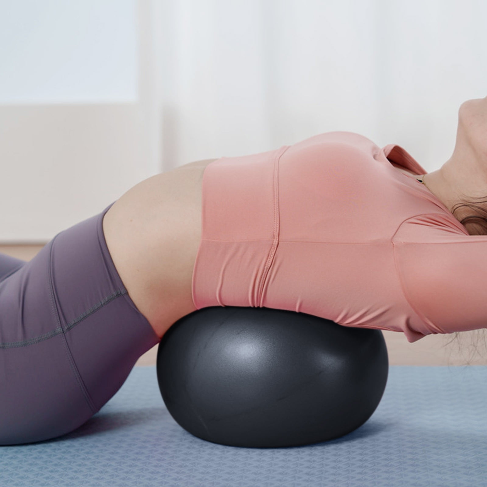 Kokovifyves Mini Yoga Pilates Ball 10 Inch for Stability Exercise Training Gym Burst and Slip Balls with Inflatable Straw