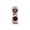 thumbnail image 2 of Fancy Bead White Sterling Silver Stones & Crystals Cubic Zirconia CZ Red 9.09 mm 3.64, 2 of 3