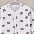 thumbnail image 4 of KPOPLK New Born Baby Layette Gift Set 5 Piece Cotton Girl Boy Clothing and Essentials Accessories 0 3 Months(0-3 Months,Brown), 4 of 4