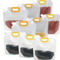 thumbnail image 1 of SUTENGDA Grain Storage Container Multigrain Food Sealed Bags 10 Pack 1.5L Resealable Packaging Bags Transparent Pouches Portable Bag for Cereal Bean Nut Rice Tea, 1 of 7
