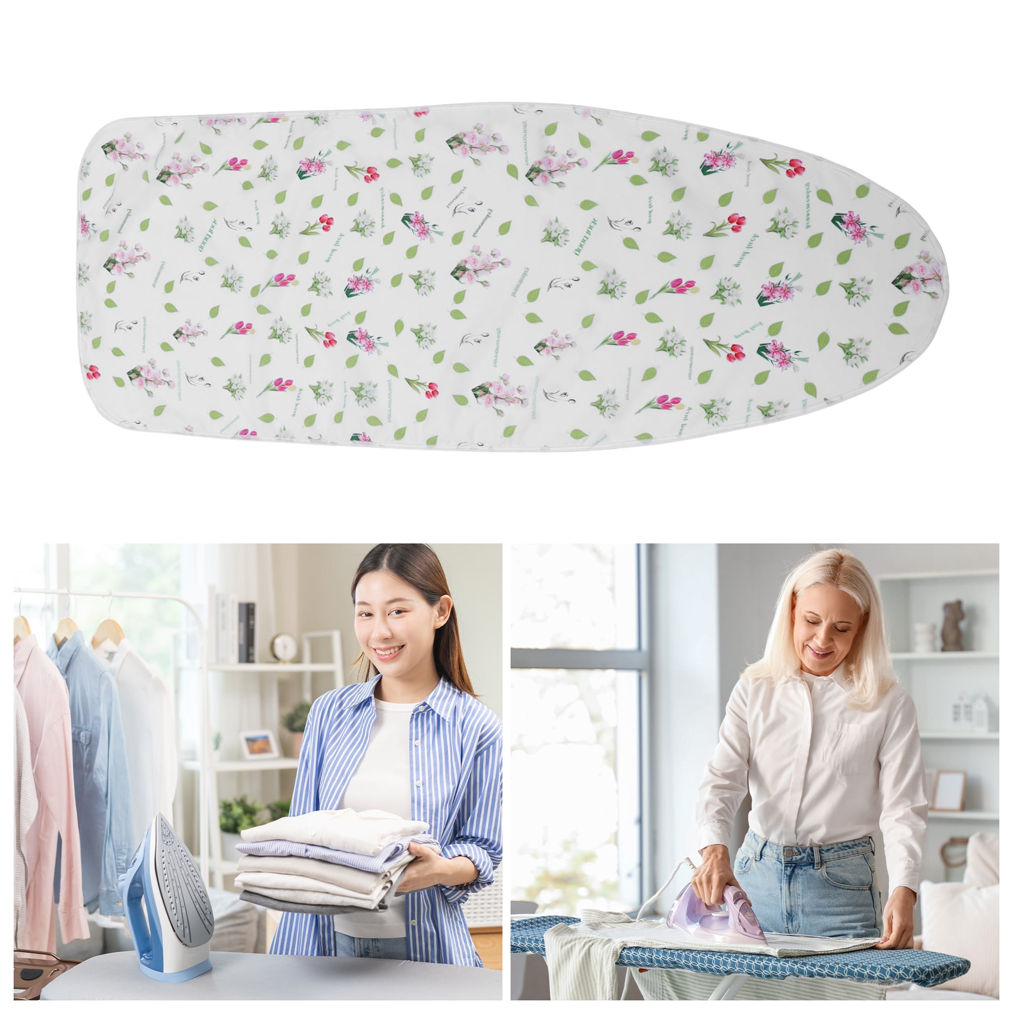 Unique Bargains Print Ironing Board Cover Standard Size 1 Pc Pink, Green, Beige