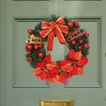 thumbnail image 4 of Guirnalda de guirnalda de Navidad artificial para decoración de Rojo Yuyangstore Guirnalda de puerta, 4 of 7