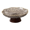 thumbnail image 4 of Flynix Decorative Golden Fruit Tray Pedestal Bowl ABS Organizer Container for Farmhouse Black, 4 of 9