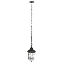 SAFAVIEH Adelle A19 Black Steel Pendant Light with Black Shade