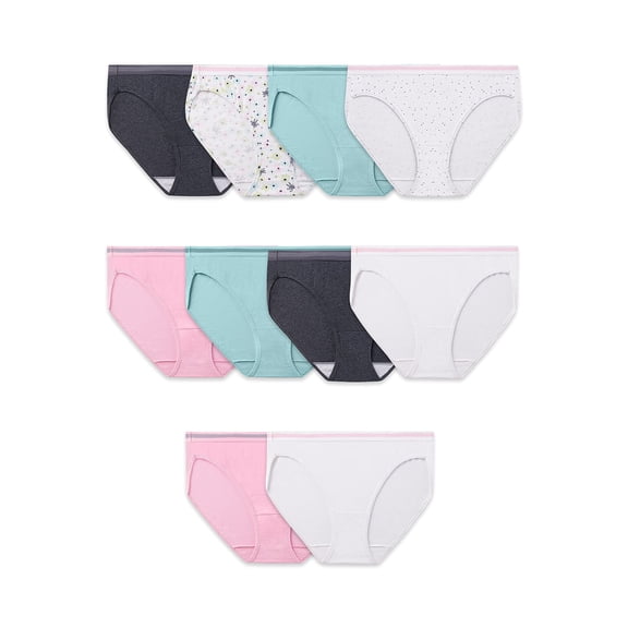 Fruit of the Loom Women's Tag Free Cotton Bikini Panties 10 10 Pack - Assorted Colors 5