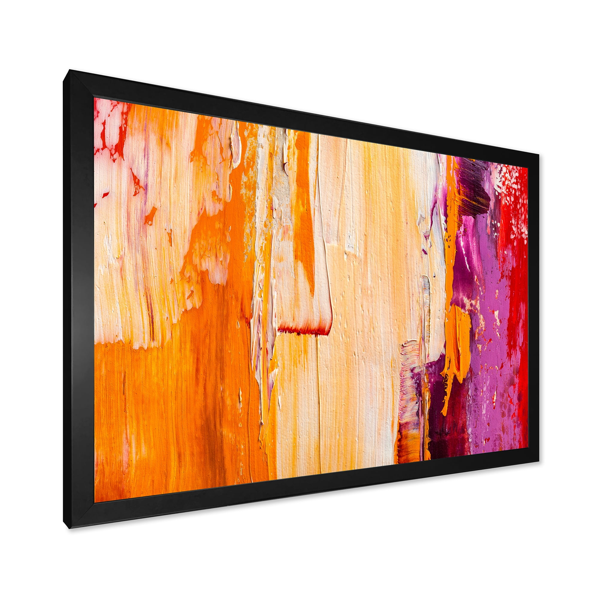Designart 'Grunge Brown Abstract' Modern Framed Art Print