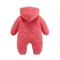 thumbnail image 3 of Infant Newborn Baby Boy Girl Romper Outfit Cute Hoodie Buttons Down Fleece Onesie Jumpsuit Bodysuit Winter Warm Playsuit Snowsuit Clothes, 3 of 3