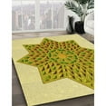 thumbnail image 3 of Ahgly Company Machine Washable Indoor Square Transitional Dark Golden Rod Brown Area Rugs, 5' Square, 3 of 7