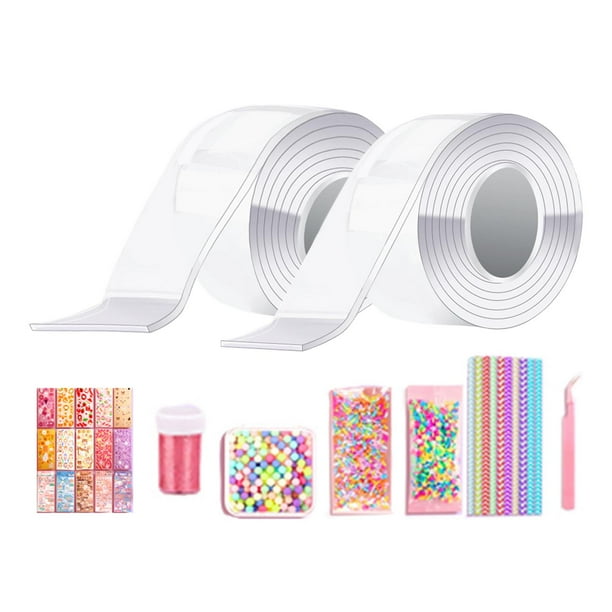 Cinta adhesiva de doble cara para manualidades infantiles, 2 unidades 5 cm 10 cm