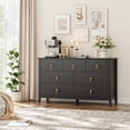 thumbnail image 7 of Ataucjin 7-Drawer Wood Dresser for Bedroom, Modern Chest of Drawers, 54 Inch Fluted Dresser,Storage Organizer Cabinet for Living Room, Hallway, Entryway, 7 of 7