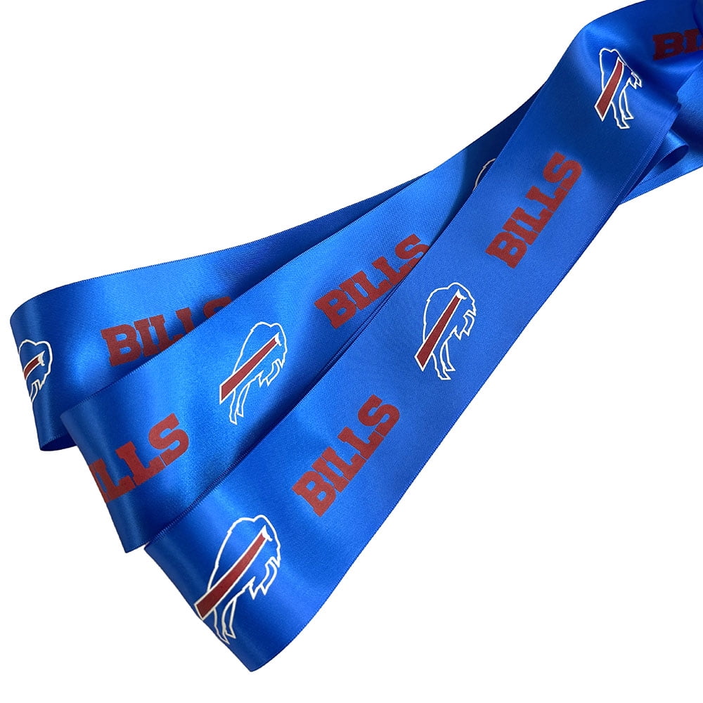 Bills Printed Ribbon 2 1/4"-Inch Width, 15 Foot Spool - USA Licensed Bows