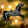 thumbnail image 5 of Horse Christmas Ornament 2025, Horse Ornaments for Christmas Tree, Metal Horse Ornament with Rhinestones, Horse Gifts for Women, Girls Horse Gifts for Horse Lovers, 5 of 7